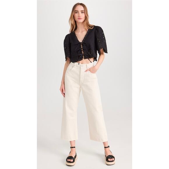 Citizens Of Humanity Gaucho Vintage Cropped Wide Leg Jean Marzipan COH - Picture 1 of 8